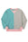 Sky Blue Stripe Colorblock Drop Shoulder Oversize Sweatshirt