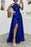 Sleeveless Solid Color Irregular Long Dress  Formal For Women