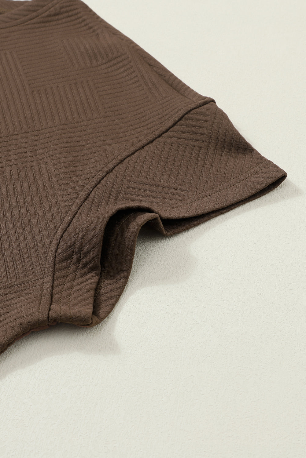 Bright White Textured Loose Fit T Shirt and Drawstring Pants Set