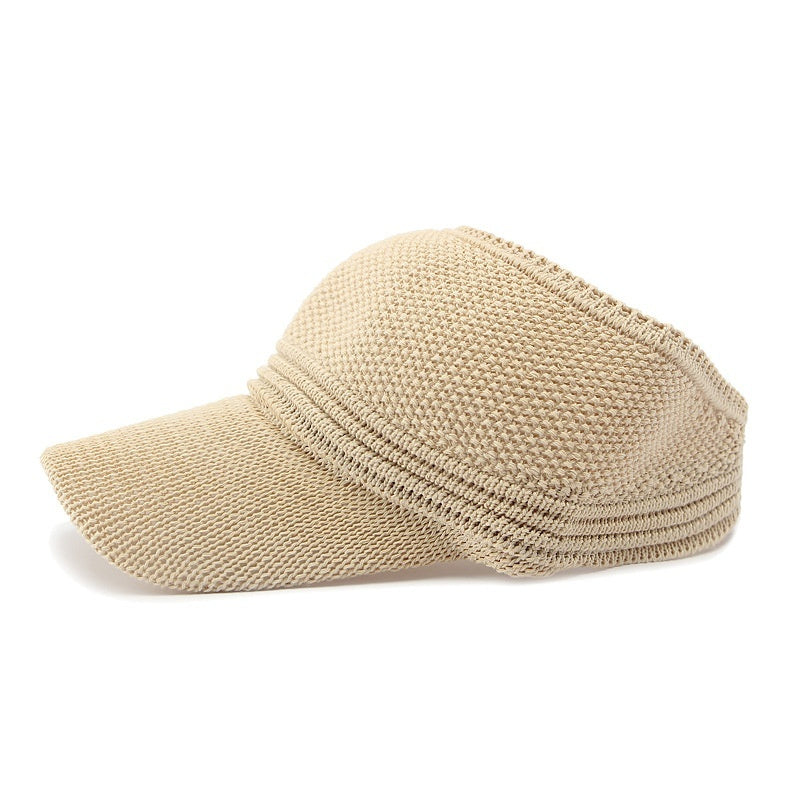 Simple Light Board Empty Top Baseball Casual Sun-proof Sunshade Knitted Ventilation Cap