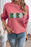 Strawberry Pink MERRY Christmas Corded Graphic Sweatshirt