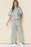 Bright White Textured Loose Fit T Shirt and Drawstring Pants Set