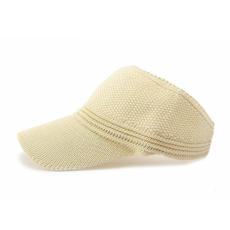 Simple Light Board Empty Top Baseball Casual Sun-proof Sunshade Knitted Ventilation Cap