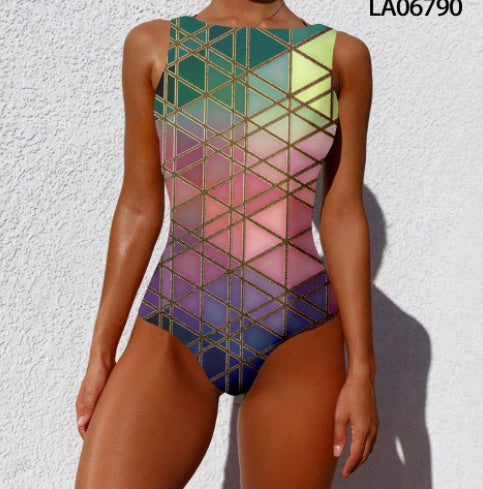 Ladies Acetate Polyester One Piece Body Shape Swimsuit