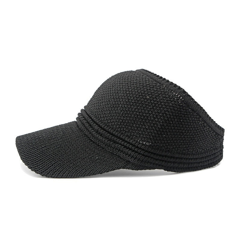 Simple Light Board Empty Top Baseball Casual Sun-proof Sunshade Knitted Ventilation Cap