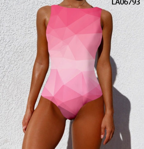Ladies Acetate Polyester One Piece Body Shape Swimsuit