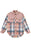 Light Pink Plaid Corduroy Patchwork Pocket Loose Shacket