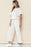 Bright White Textured Loose Fit T Shirt and Drawstring Pants Set