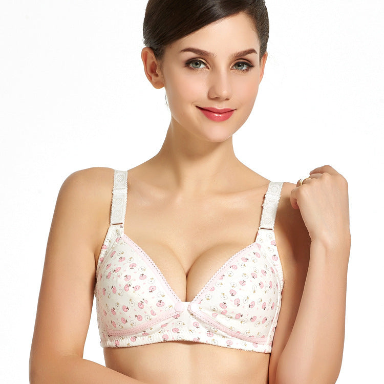 Maternity Bra Front Buckle Nursing Underwear Breast Holding Maternity Underwear Printed Thin And Comfortable Nursing Bra